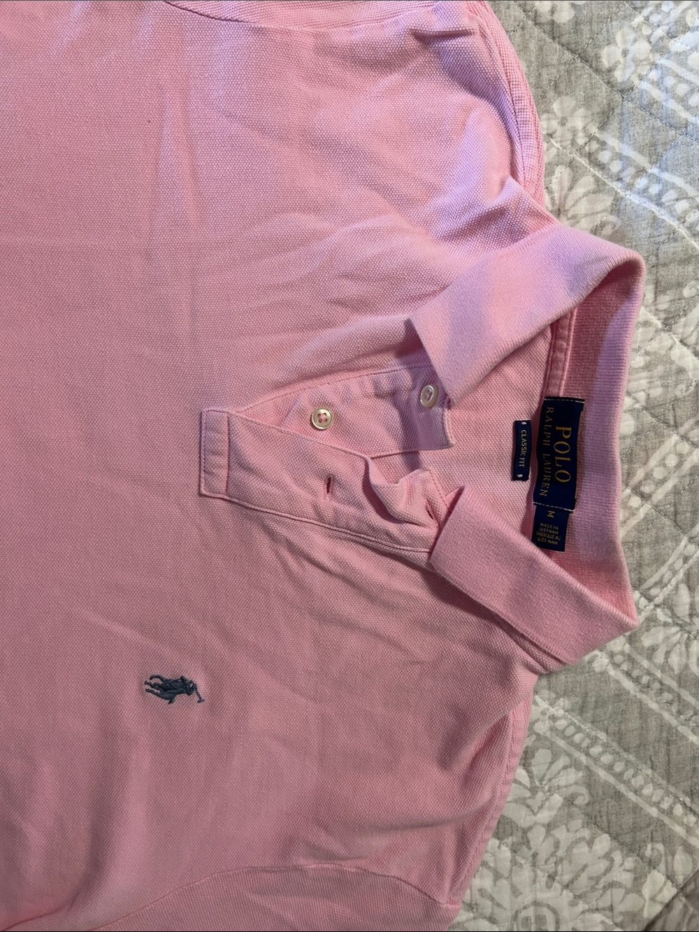 Polo by Ralph Lauren Light Pink Short-Sleeve Polo with Navy Pony